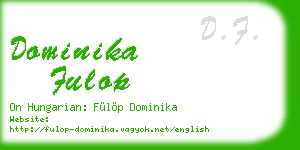 dominika fulop business card