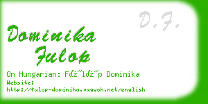 dominika fulop business card